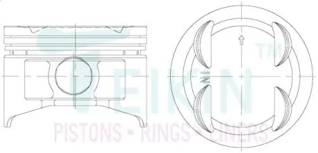 Фото поршни ремонт (+0.25мм) (к-кт на мотор) B20Z Honda CR-V 99г-- TEIKIN 38171025 Поршни ремонт (+0.25мм) (к-кт на мотор) B20Z Honda CR-V 99г-- TEIKIN 38171025