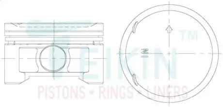 Фото поршни ремонт (+0.50мм) (к-кт на мотор) HONDA D17A1 Civic TEIKIN 38170050 Поршни ремонт (+0.50мм) (к-кт на мотор) HONDA D17A1 Civic TEIKIN 38170050