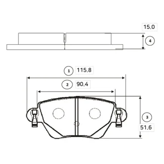 Колодки гальм Ford Mondeo, Renault Kangoo задн. OLD CKF-46 CTR GK0191