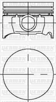 Поршень с кольцами і пальцем (размер отв. 80,60/STD) FROD ESCORT, MONDER 1.8 - 00 (4цл.) (ZH 1.8 ZETEC 103/113 PS) Yenmak 31-04032-000