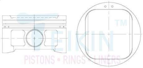 Поршни ремонт (+0.25мм) (к-кт на мотор) Subaru EJ205 TEIKIN 55102025