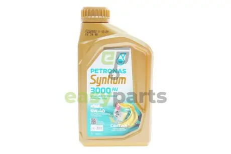 Олива 5W40 SYNTIUM 3000 AV (1L) (VW 505.00/505.01/MB 229.51/RN0700/RN0710)(API SN) (ACEA C3) Petronas 70179E18EU