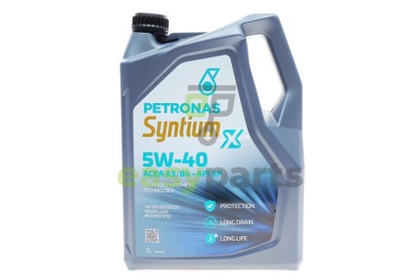 Олива 5W40 SYNTIUM X (5L) (VW502 00/505 00/RN0700/0710/PSA 2296) Petronas 70983M12EU