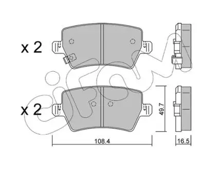 CHERY Комплект гальмівних колодок задні TIGGO 7 1.5 16- CIFAM 822-1287-0