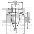 Кліпса кріплення обшивки (к-кт 10 шт) BMW X5/X6 06-18/ Porsche Boxster/911 96-05 Fischer Automotive One (FA1) 10-40008.10 (фото 2)