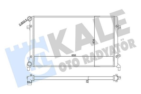 KALE VW Радіатор сист. охолодження двиг. Audi A3, Caddy III,IV, Golf, Passat, Touran, Skoda Octavia KALE OTO RADYATOR 356920