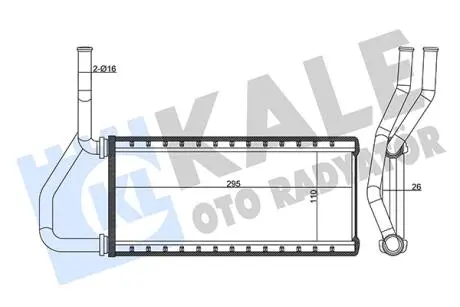 KALE HONDA Радіатор опалення CR-V II 2.4 Vtec 4WD 01-, ELEMENT 2.4 02- KALE OTO RADYATOR 358610