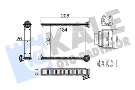KALE DACIA Радіатор опалення DUSTER 1.0, 1.2, 1.3, 1.5, 1.6 17- KALE OTO RADYATOR 357310