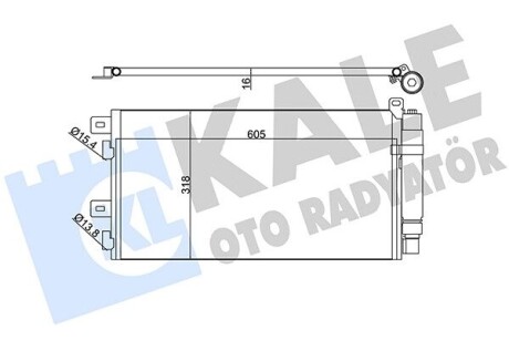 KALE MINI Радіатор кондиціонера (конденсатор) (R50, R53), (R52) KALE OTO RADYATOR 384700