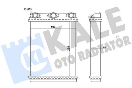 KALE DB Радіатор опалення W124 KALE OTO RADYATOR 346635