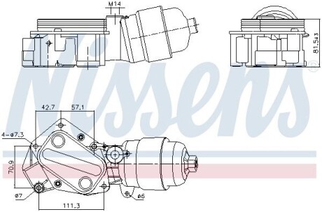 Радиатор масляный Fiat Panda/Punto 0.9 09- (теплообменник) NISSENS 91357