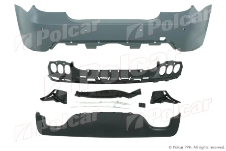 Задній бампер - комплект 5 E60/E61 03-10 Polcar 20179661