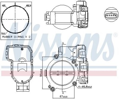 DB Дросельна заслонка Sprinter Vito 1,8-2,1CDI 06- NISSENS 955076