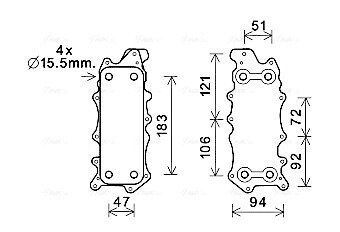 AVA DB Масляний радіатор C-class W203/204,E-class W211/212, W164/166, W221/222, Sprinter, Vito, Chrysler 300C AVA COOLING MS3685