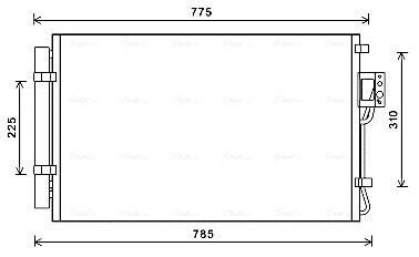 AVA HYUNDAI Радіатор кондиціонера (конденсатор) з осушувачем SANTA FE II 2.4 10- AVA COOLING HY5311D