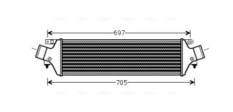 AVA ALFA ROMEO Інтеркулер GIULIETTA 1.4, 2.0 10- AVA COOLING AL4118