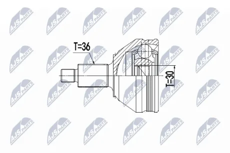 ШАРНІР РІВНИХ КУТОВИХ ШВИДКОСТЕЙ NTY NPZ-VW-048
