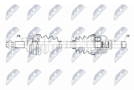 DRIVESHAFT NTY NPW-PE-119 (фото 1)