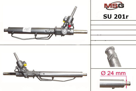 Рульова рейка з ГУР відновлена Subaru Impreza 00-07, Subaru Legacy 99-03, Subaru Impreza 92-01 MSG SU201R