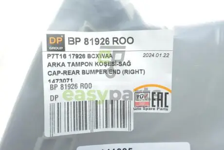 Кут бампера (заднього) Ford Connect 06- (R) DP BP 81926 ROO
