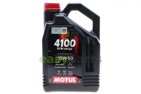 Олива 15W50 4100 Syn-nergy (4L) (API SP) (ACEA A3/B4) (113162) MOTUL 386307