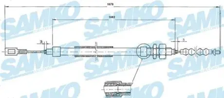 Трос зчеплення SAMKO C0095B
