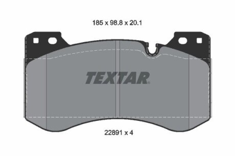 Колодки тормозные (передние) BMW 3 (G20/G80/G28) 20- TEXTAR 2289101