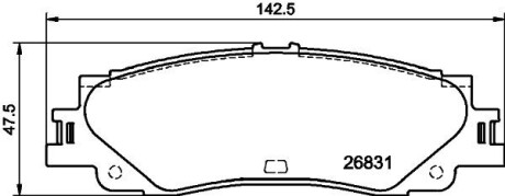 Колодки тормозные (задние) Toyota Land Cruiser 300 21- TEXTAR 2683101