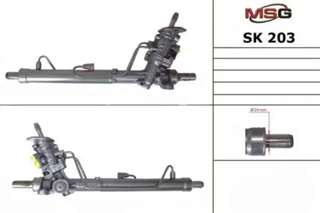 Рульова рейка з ГУР нова VW Polo 02-09, Skoda Fabia I 99-07, SEAT Cordoba 02-09 MSG SK203