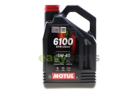 Олива 5W40 6100 Syn-clean (5L) (ACEA C3/API PERFORMANCE SP) (113116) MOTUL 854351