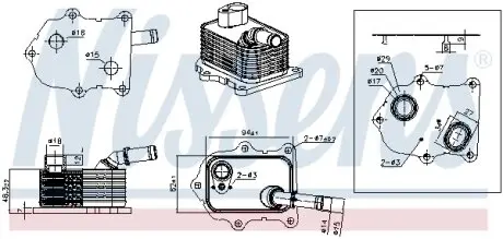 CH┼üODNICA OLEJU JEEP RENEGADE 15- NISSENS 91586