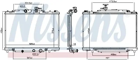 CH┼üODNICA MAZDA 2 1.5 14- NISSENS 607188