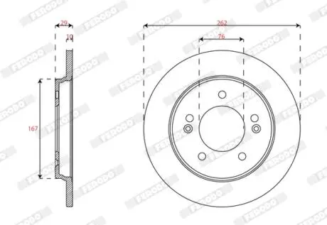 Фото автозапчасть FERODO DDF2848C Автозапчасть FERODO DDF2848C