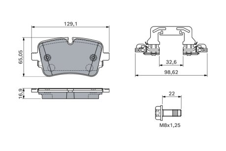 KLOCKI HAM. AUDI A6 BOSCH 0986460173