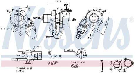 TURBOSPR─ś┼╗ARKA OPEL MOKKA 1.7TD 12- NISSENS 93629