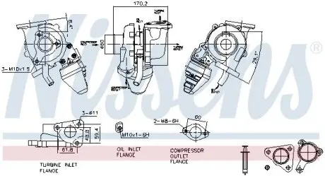 TURBOSPR─ś┼╗ARKA OPEL MOKKA 1.7TD 12- NISSENS 93629