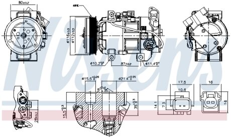 KOMPRESOR KLIMY RENAULT CLIO 13- NISSENS 891251