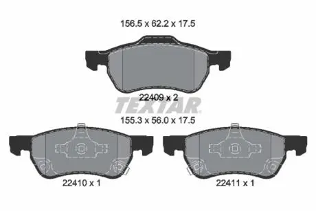 Автозапчасть TEXTAR 2240901
