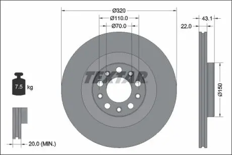 Автозапчасть TEXTAR 92337803