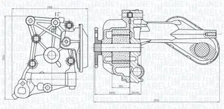 POMPA OLEJU CITROEN C-CROSSER, PEUGEOT 4 007 MAGNETI MARELLI 351516000125