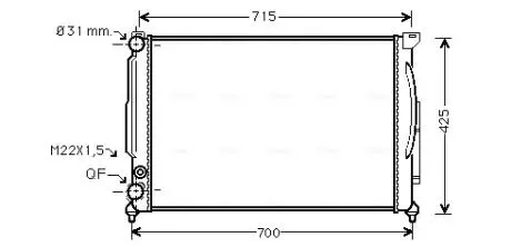 Фото 1 - радіатор, охолодження двигуна AVA COOLING AI2108 Радіатор, охолодження двигуна AVA COOLING AI2108 (фото 1)