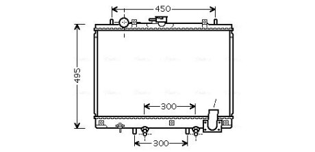 Радіатор, охолодження двигуна AVA COOLING MT2192