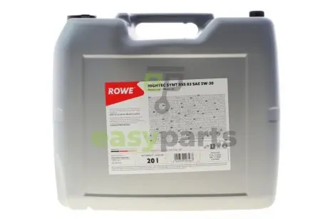 Олива 5W30 HIGHTEC SYNT RSS 03 (20L) (MB 229.31/229.51) (ACEA C2/C3/API SP) ROWE 20372-0200-99