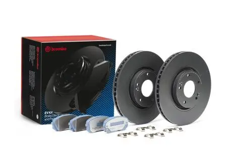 TARCZA HAMULCOWA 300X28 + KLOCKI (P 30 056E) KIA SOUL II (PS) 02/14-> (2 TARCZE+KLOCKI) EVKIT KPL BREMBO KT08029