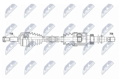 ПОЛУОСЬ NTY NPWRE225