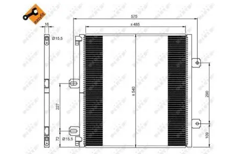 Фото радіатор кондиціонера NRF 35901 Радіатор кондиціонера NRF 35901