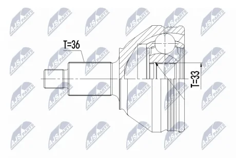 ШАРНИР РАВНЫХ УГЛОВЫХ СКОРОСТЕЙ NTY NPZVW049