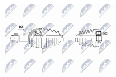 ПОЛУОСЬ NTY NPWFT091