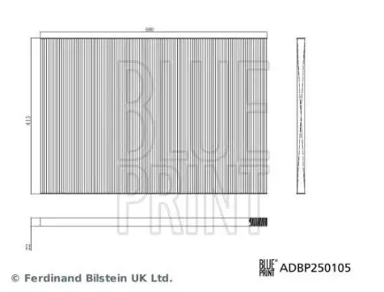 DB Фільтр салону (під капотом) EQE (V295) EQE 300 (295.111) 22- BLUE PRINT ADBP250105