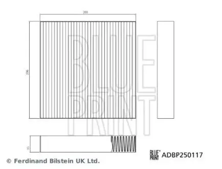 BYD Фільтр салону SEAL EV 22- BLUE PRINT ADBP250117